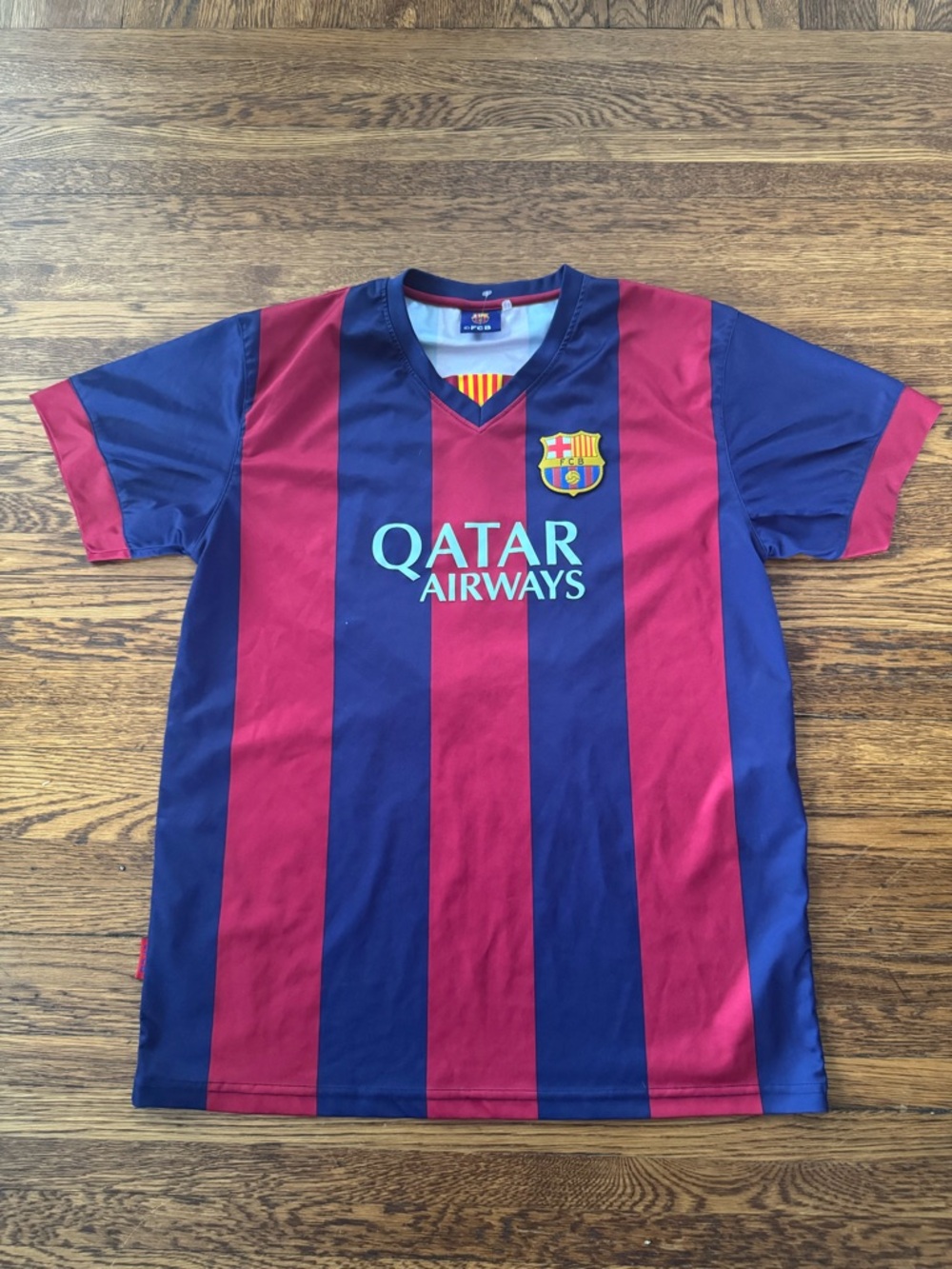 MESSI QATAR SOCCER FCB JERSEY